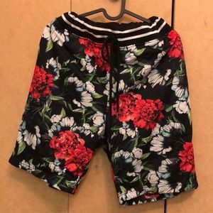 Floral Mesh Shorts